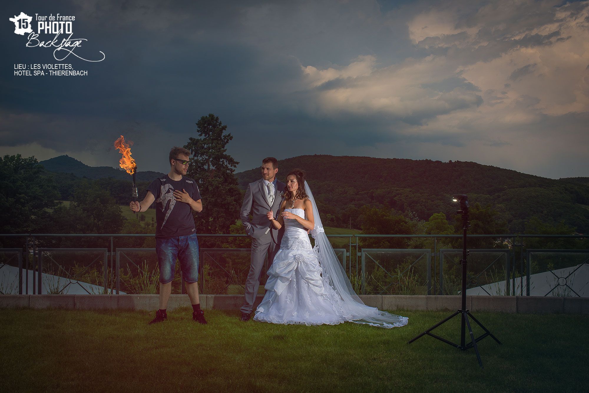 Backstage photo de feu mariage