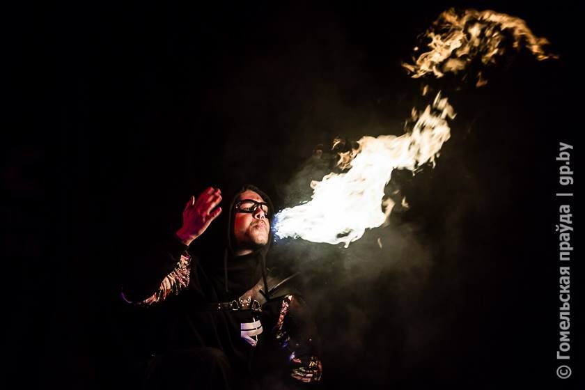 On stage at the Gomel Fire Fest