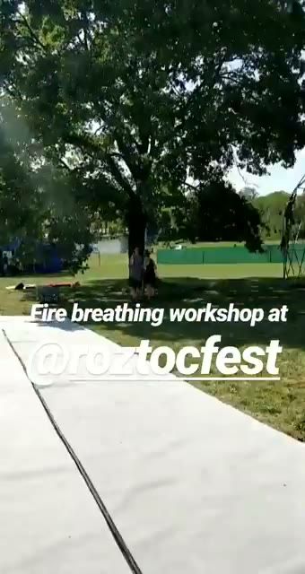 Story : workshop de crachage de feu au Roztoč Fest 2018