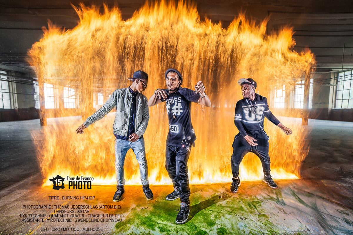 Burning Hip-hop mur de feu